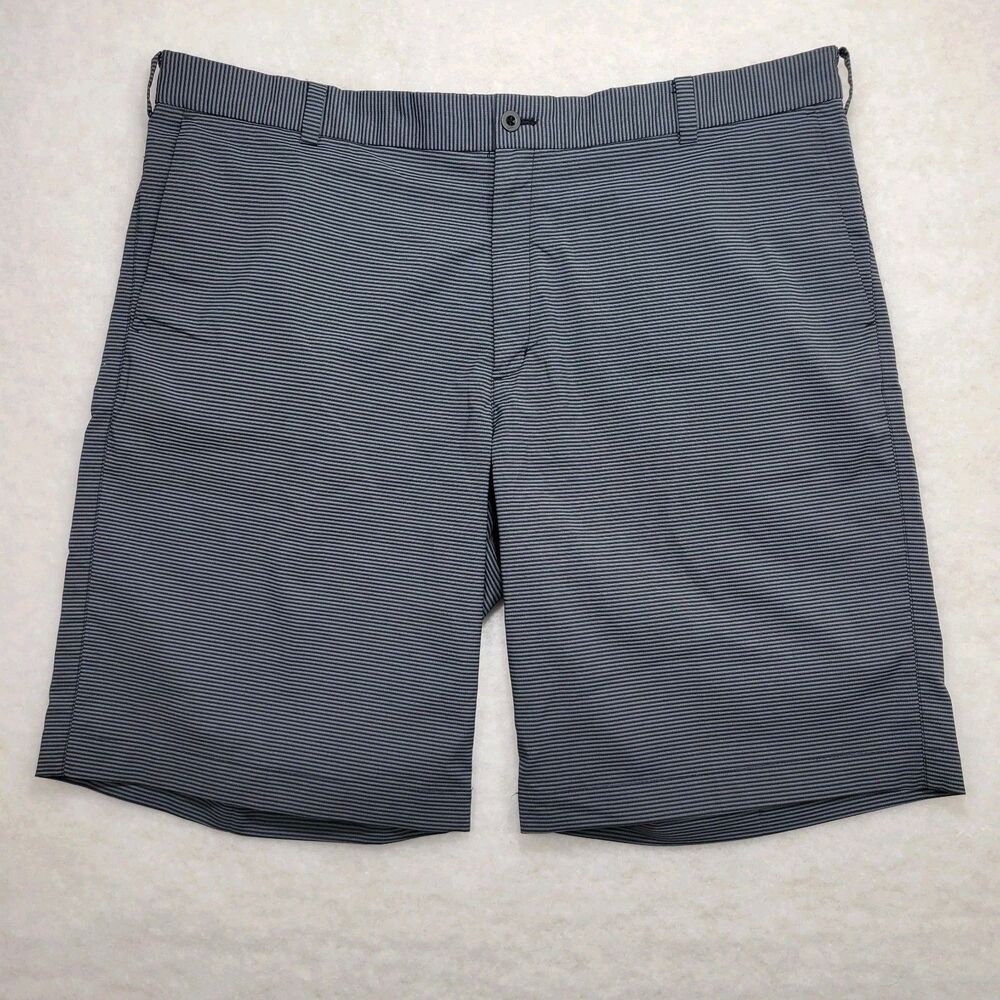 Nike Dri Fit Golf Shorts Golf Striped Mens Sz 40 Performance Gray 11" Inseam